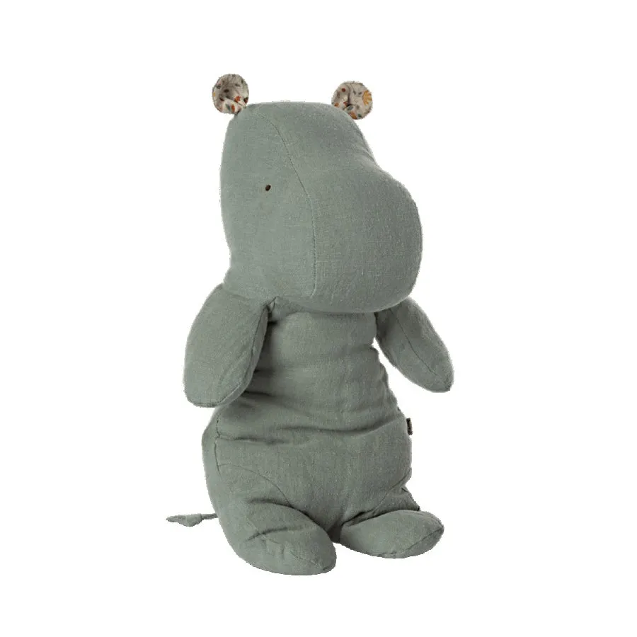 Maileg Safari Friends, Medium Hippo-Chinos Green