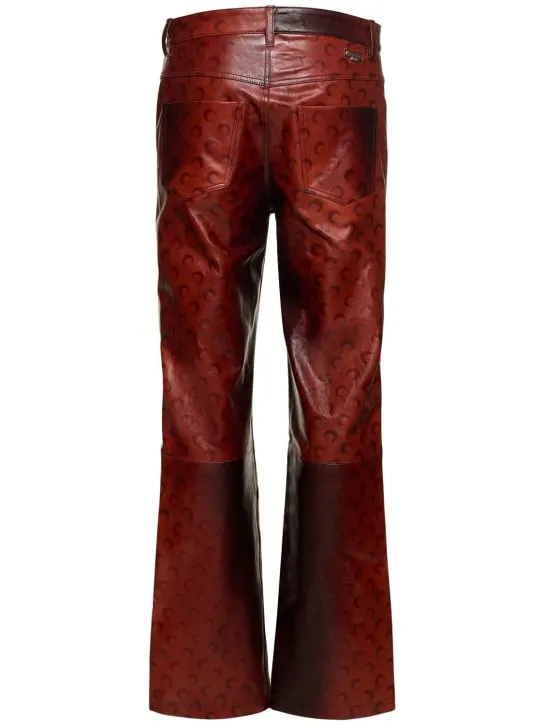 Marine Serre   Airbrushed leather wide leg pants 