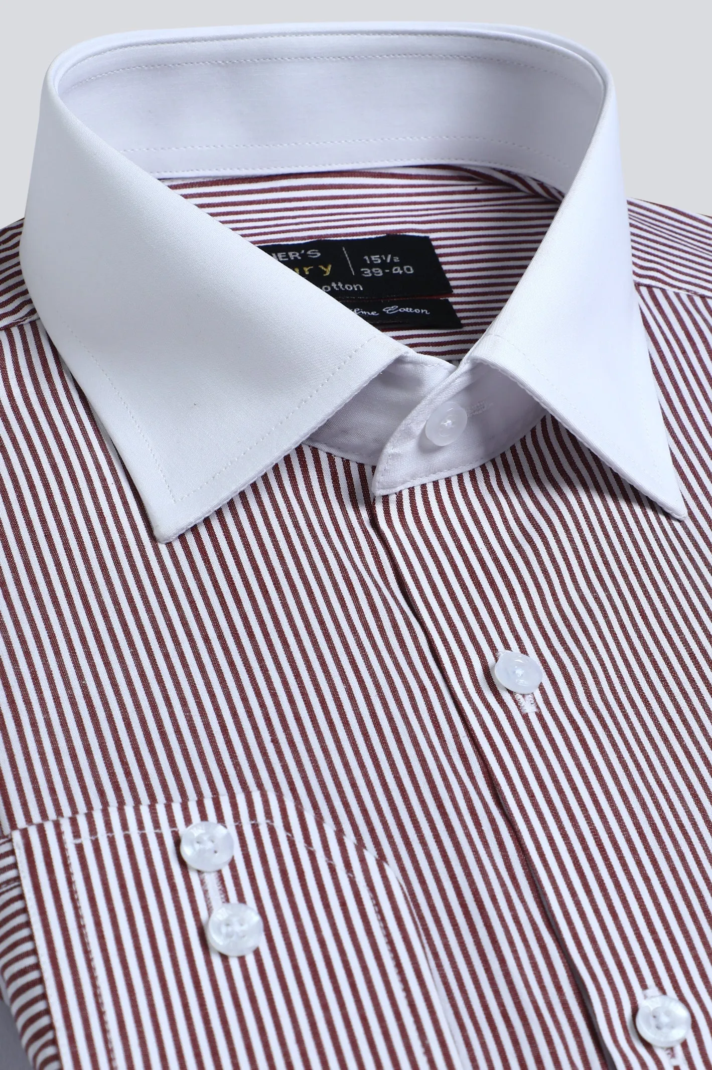 Maroon Stripe Formal Shirt