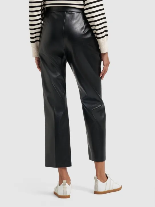 Max Mara   Queva croc faux leather straight pants 