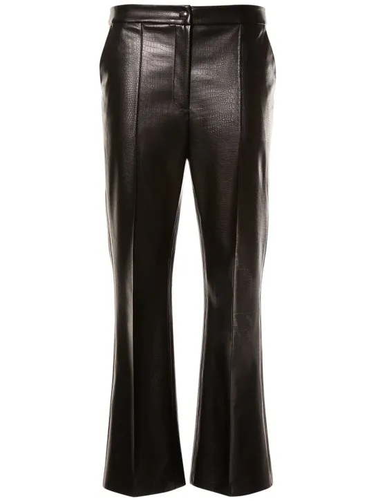 Max Mara   Queva croc faux leather straight pants 