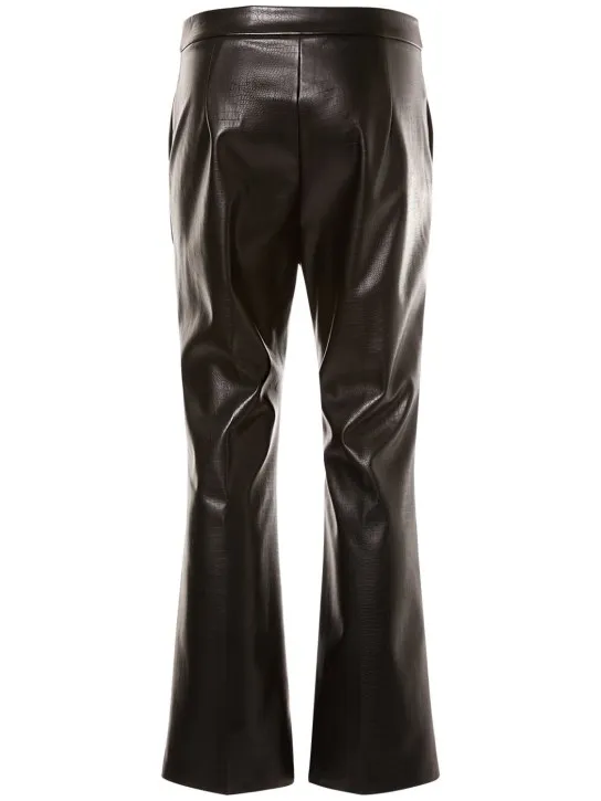 Max Mara   Queva croc faux leather straight pants 