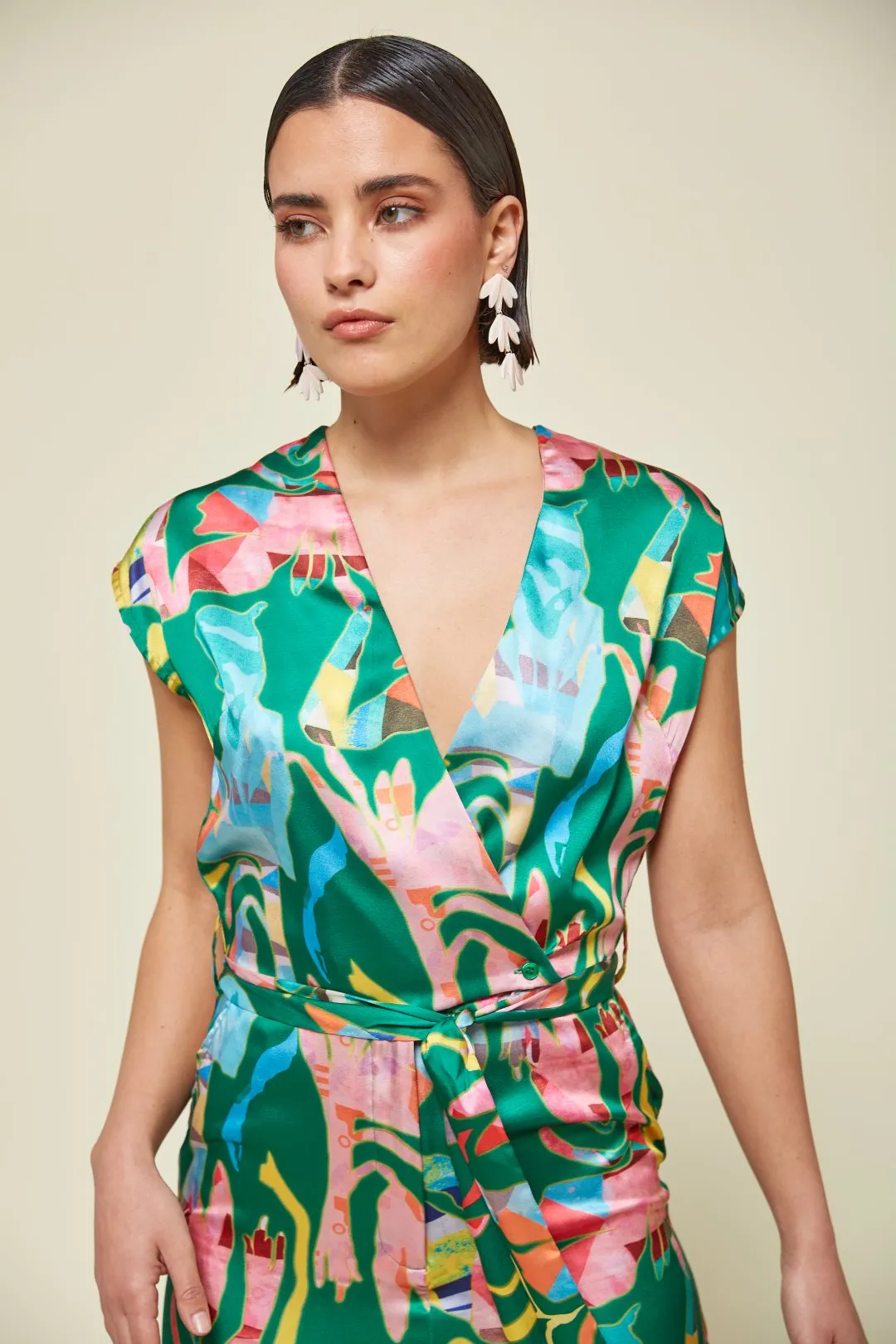 Md'M Diana Monkey Multi Coloured Jumpsuit