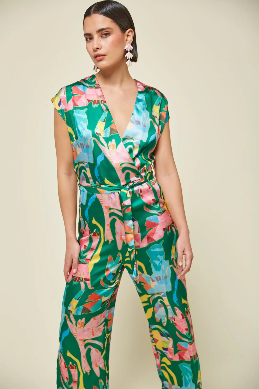 Md'M Diana Monkey Multi Coloured Jumpsuit