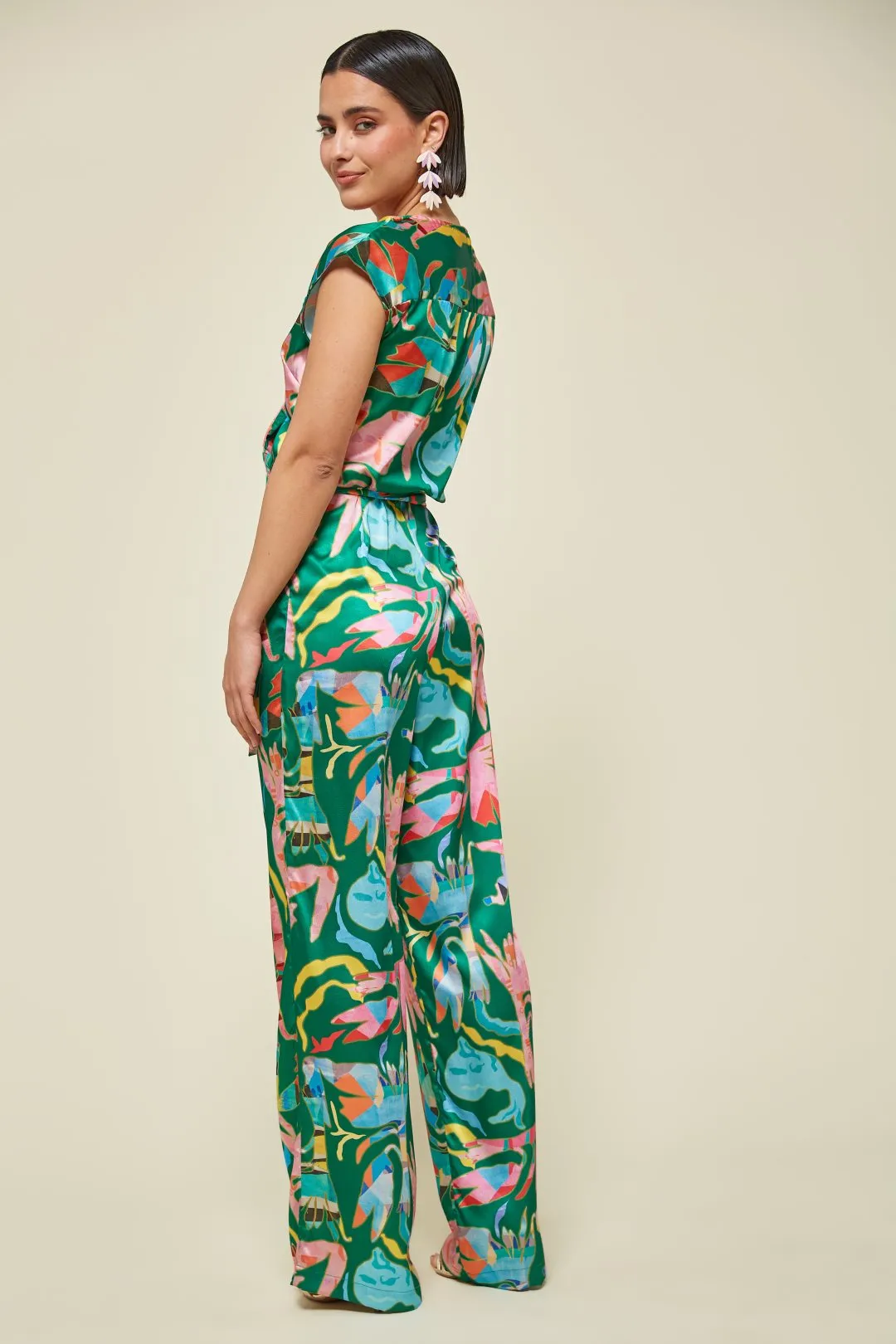 Md'M Diana Monkey Multi Coloured Jumpsuit