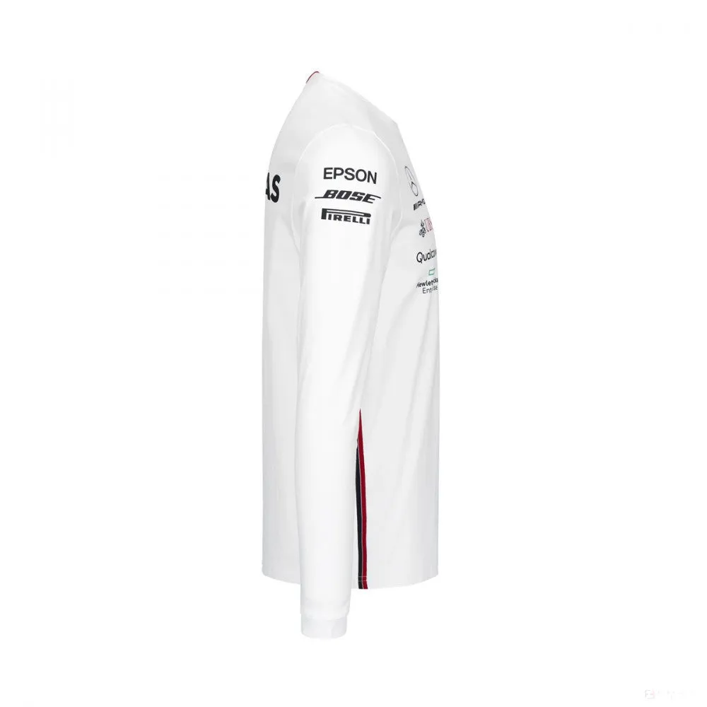 Mercedes Long Sleeve T-shirt, Long Sleeve Team, White, 2019