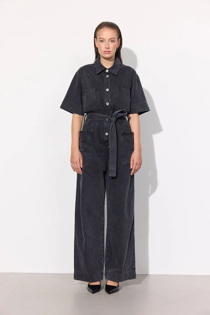 Mette Denim Jumpsuit - Black