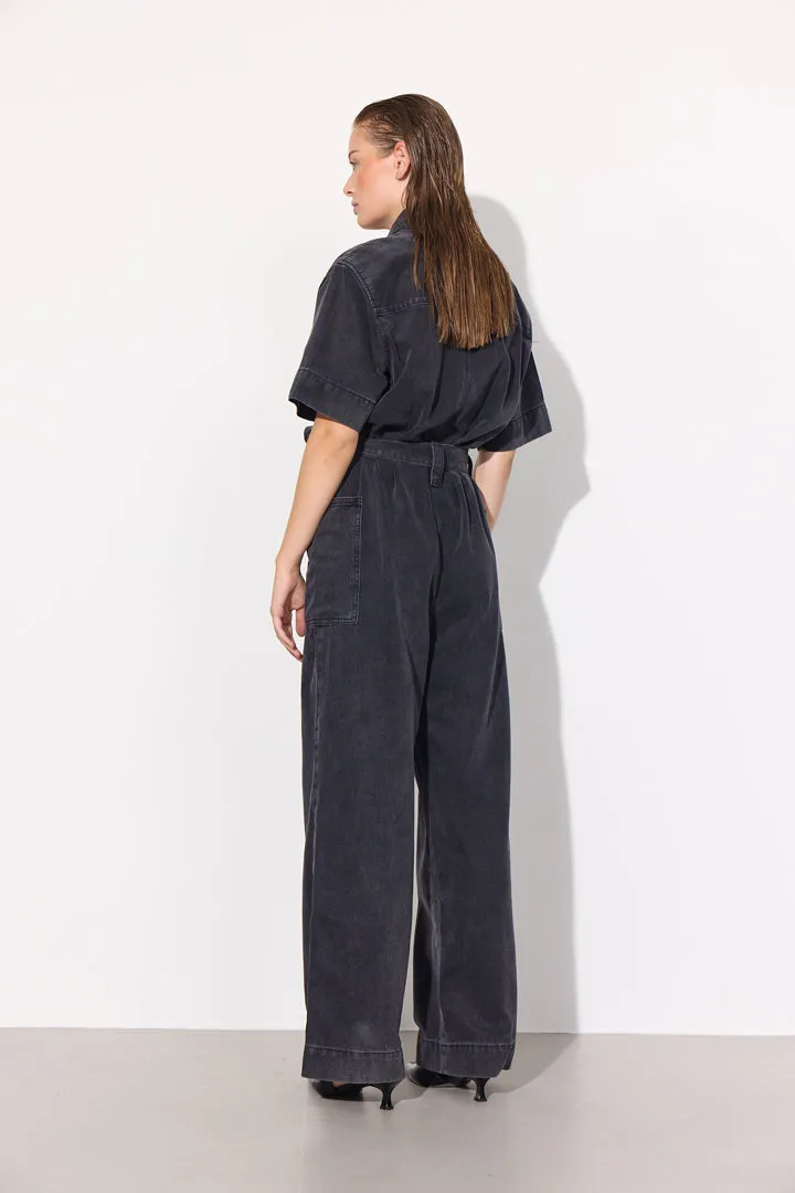 Mette Denim Jumpsuit - Black