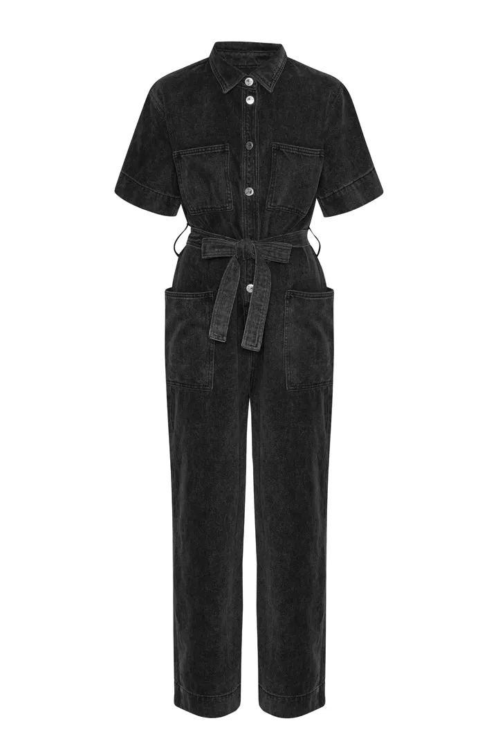 Mette Denim Jumpsuit - Black