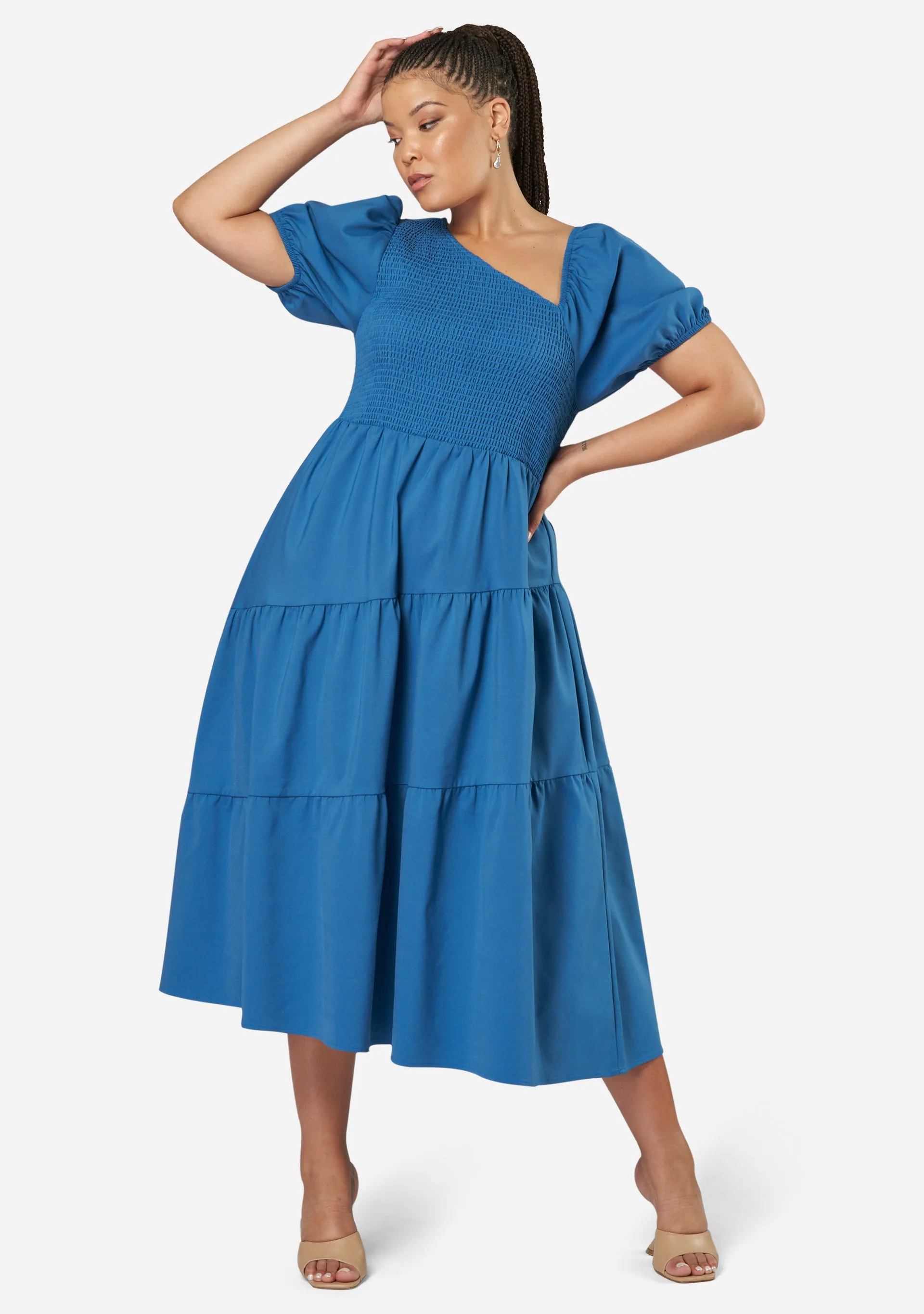 Miley Asymmetric Midi Dress