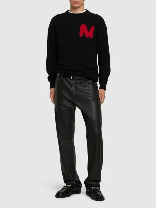 MSGM   Hammered faux leather pants 