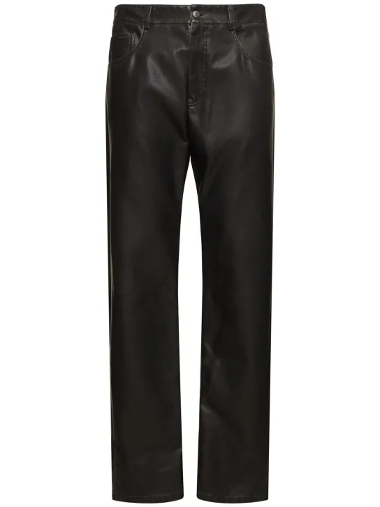 MSGM   Hammered faux leather pants 