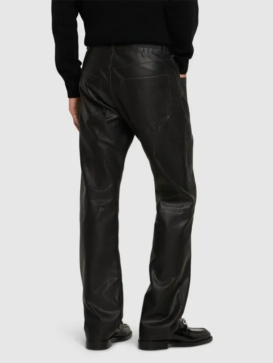 MSGM   Hammered faux leather pants 