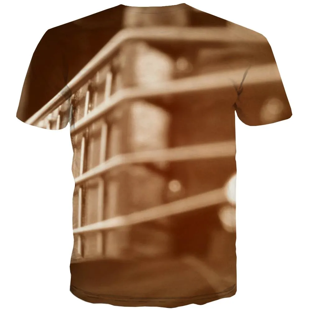 Music T-shirt Men Instrument Tshirt Printed Retro Tshirts Casual Electronic Tshirt Anime