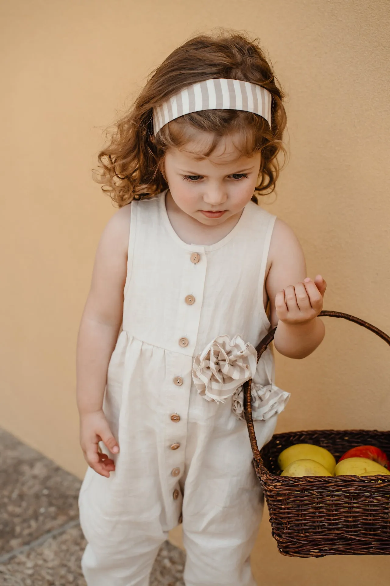 Overall Sailor Sienna Cream Flower