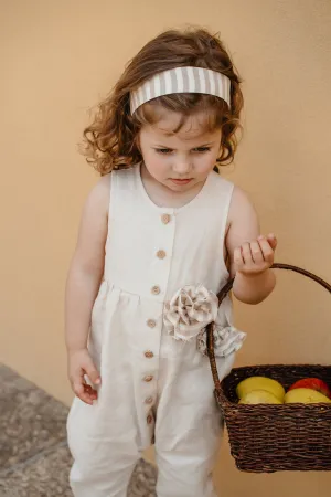 Overall Sailor Sienna Cream Flower