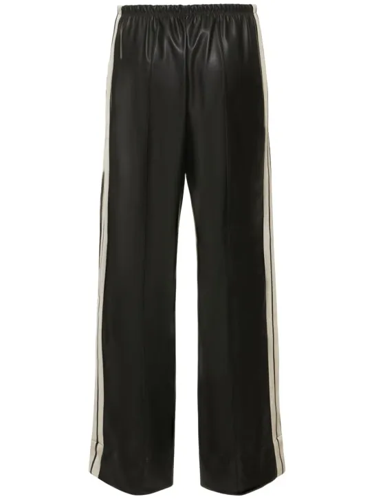 Palm Angels   Leather effect loose track pants 