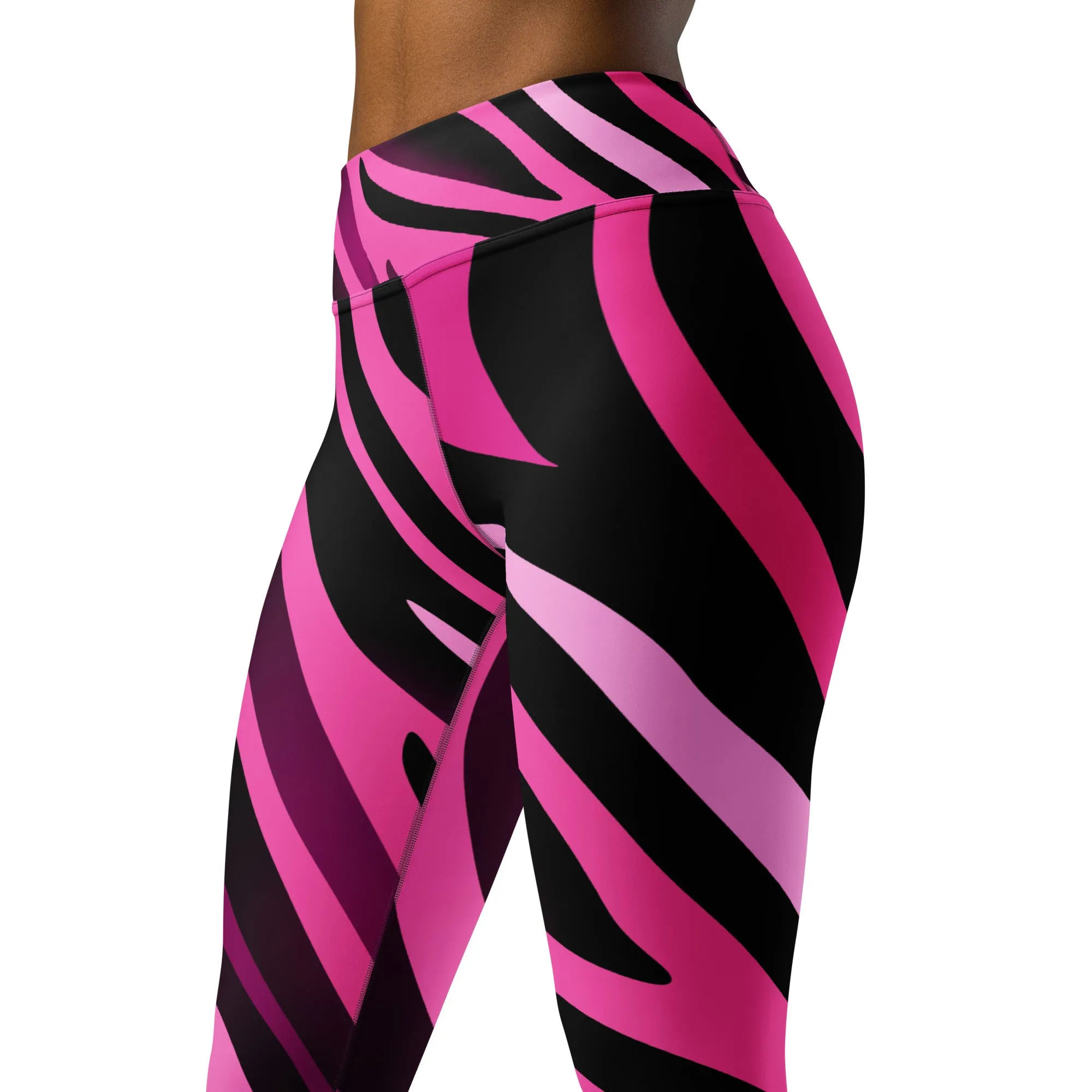 Pink Zebra High Waist Leggings