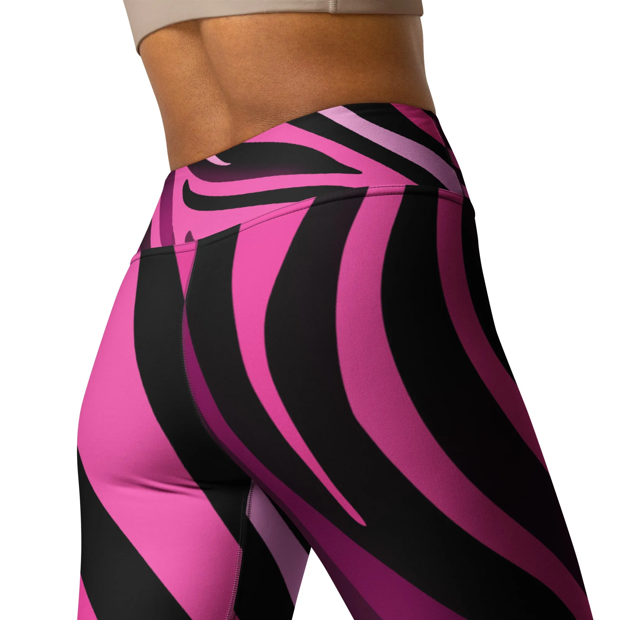 Pink Zebra High Waist Leggings
