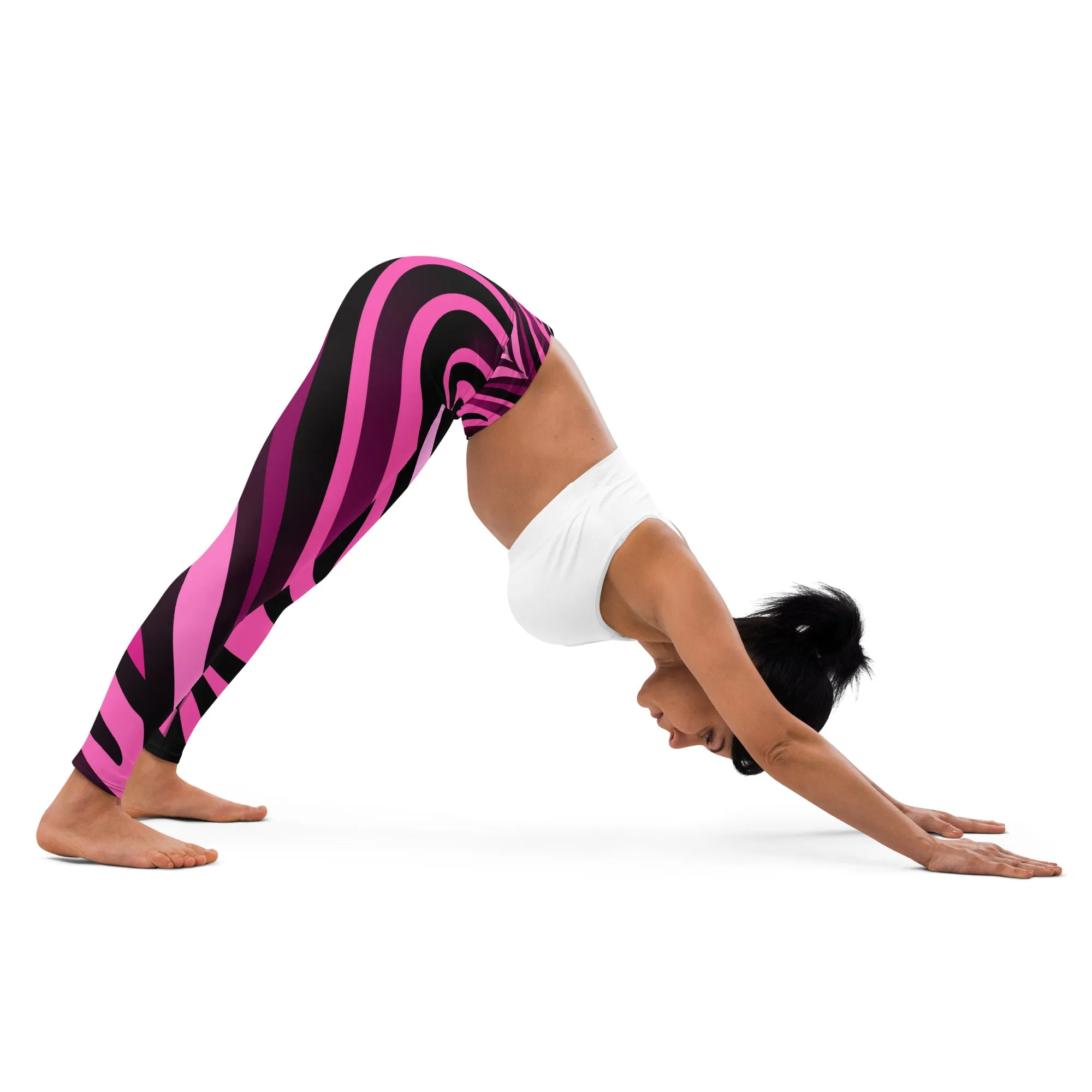 Pink Zebra High Waist Leggings
