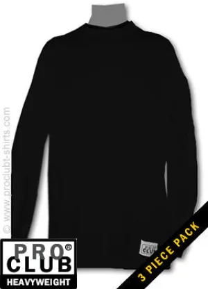 Pro Club Heavyweight Long Sleeve Black T Shirt
