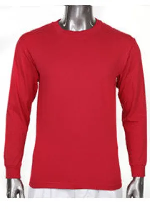 Pro Club Heavyweight Long Sleeve Red T Shirt