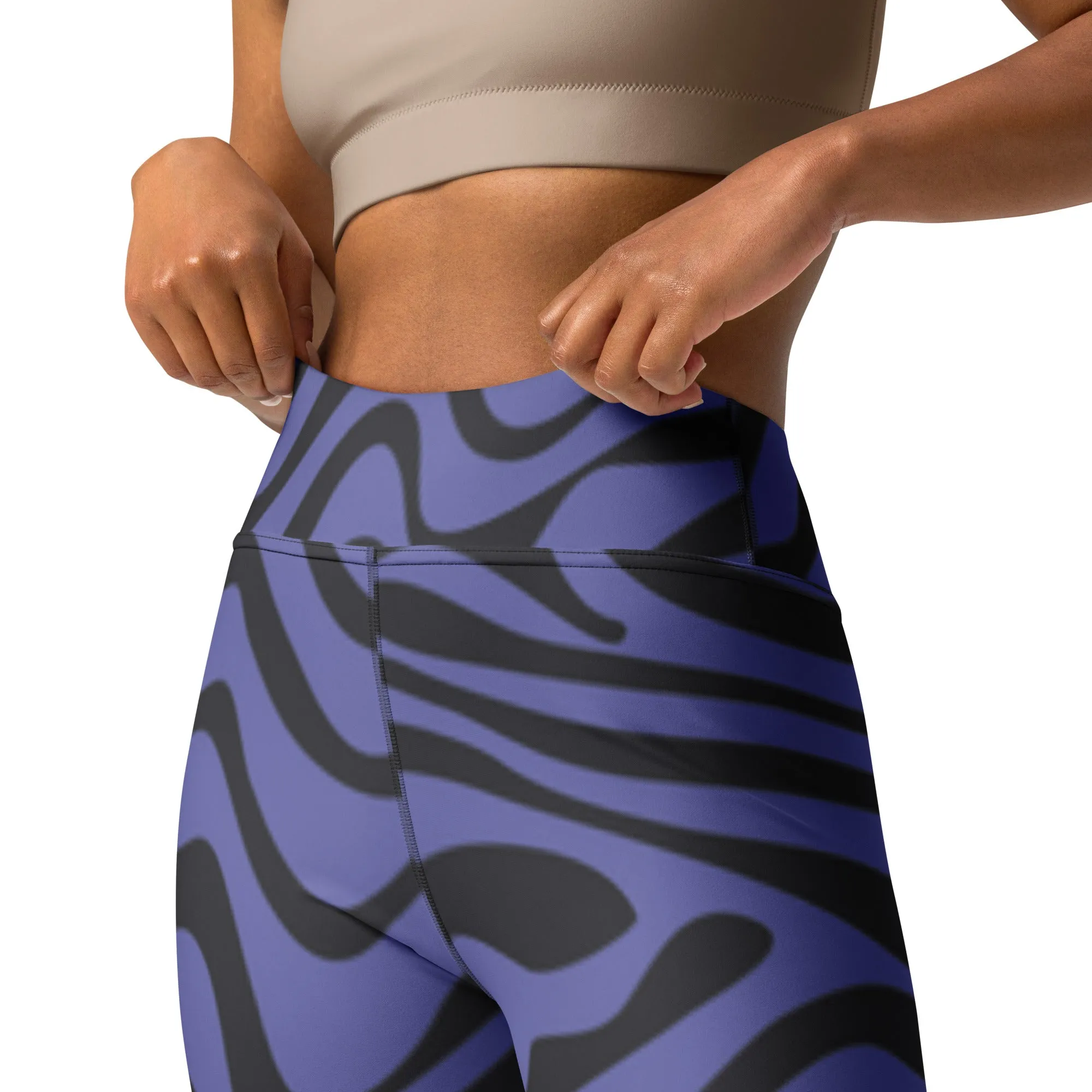 Purple Tiger High Waist Leggings