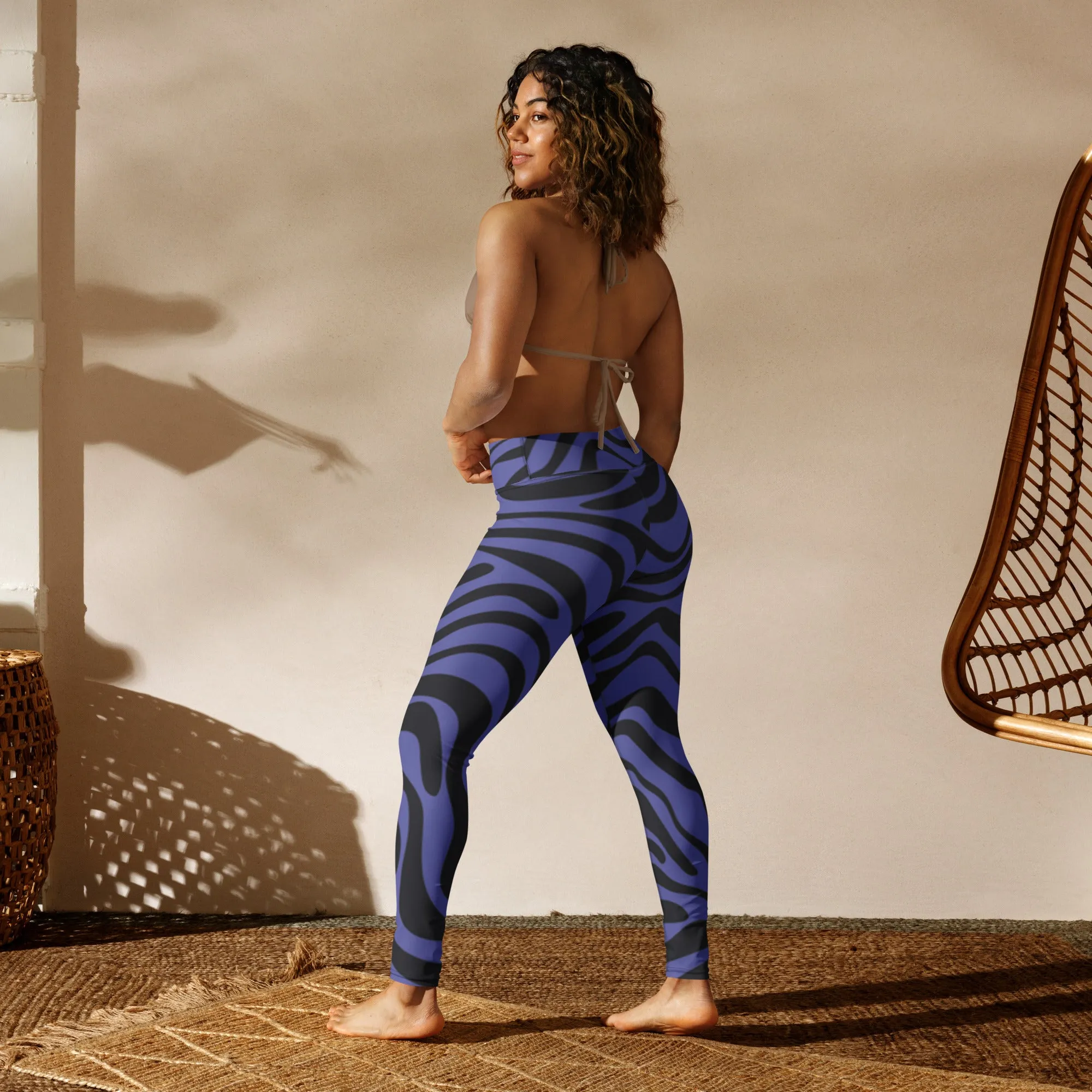 Purple Tiger High Waist Leggings