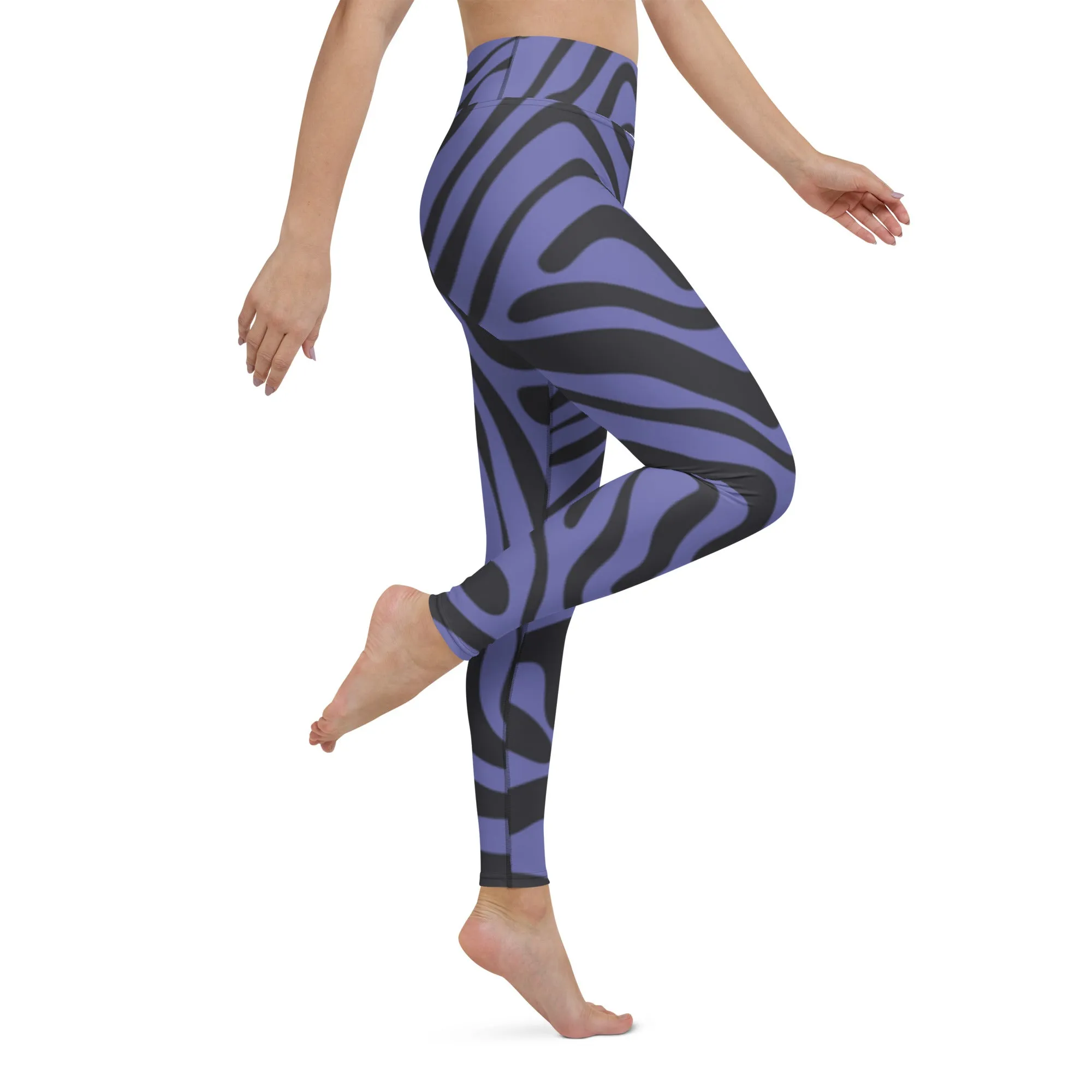 Purple Tiger High Waist Leggings