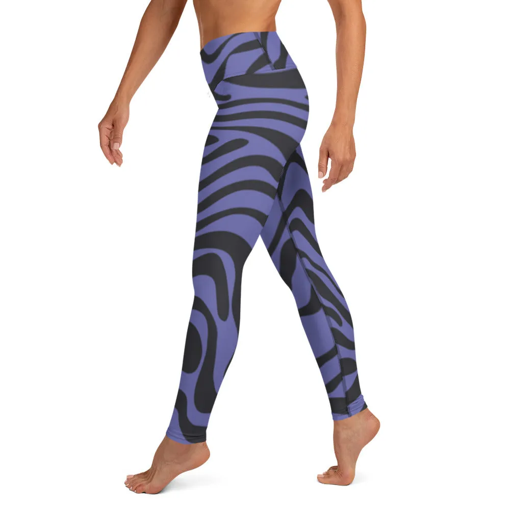 Purple Tiger High Waist Leggings