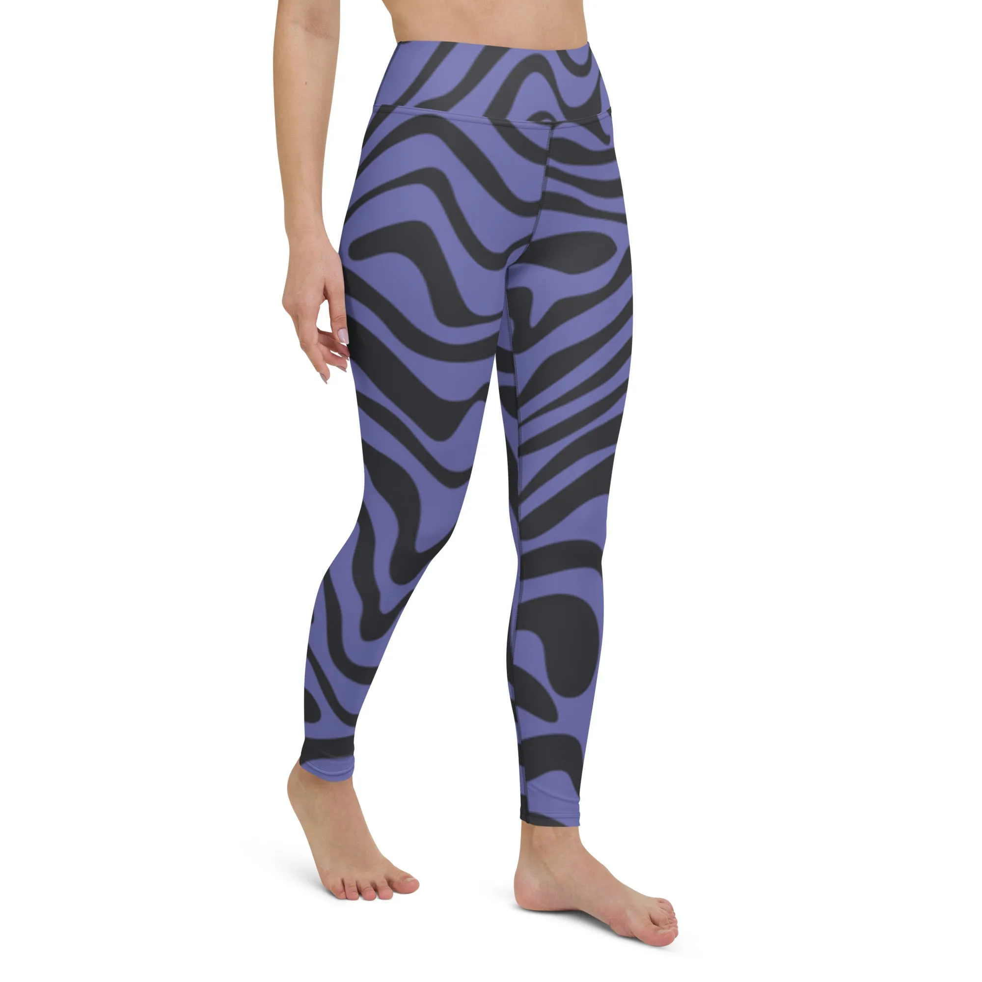 Purple Tiger High Waist Leggings