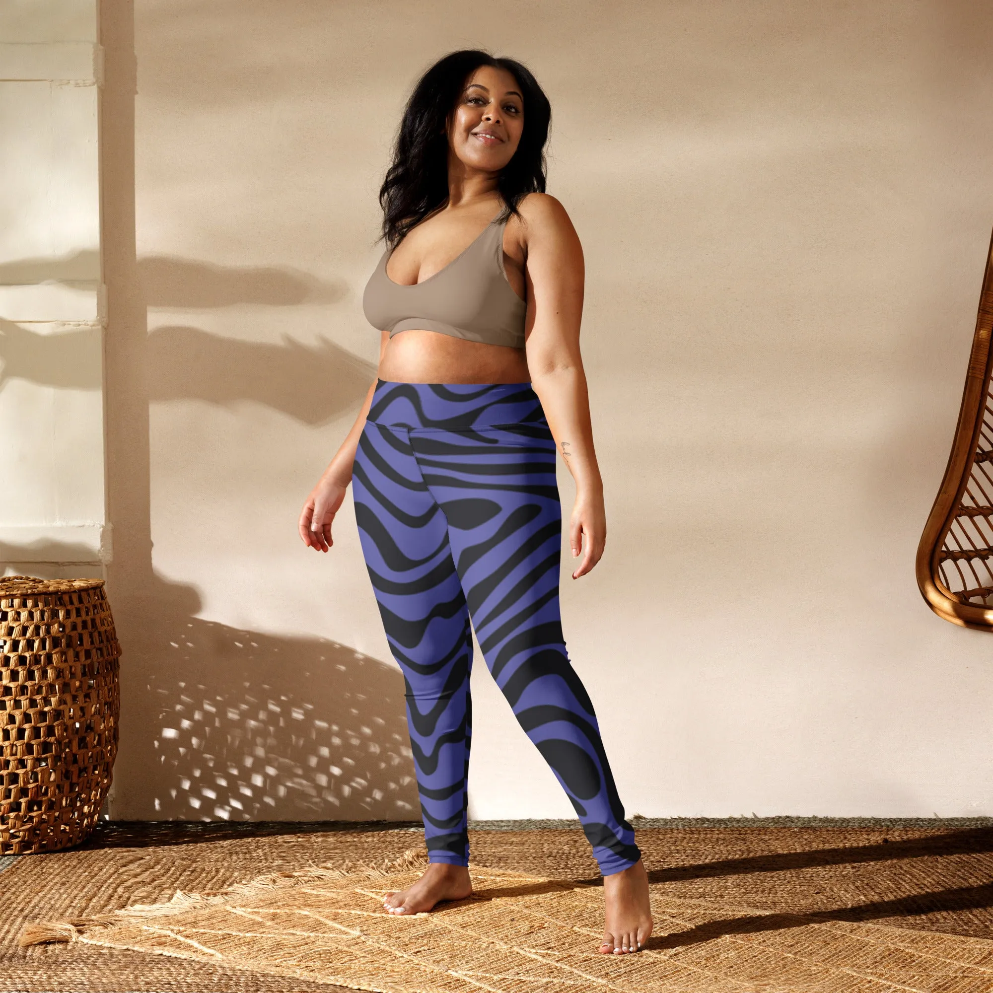 Purple Tiger High Waist Leggings