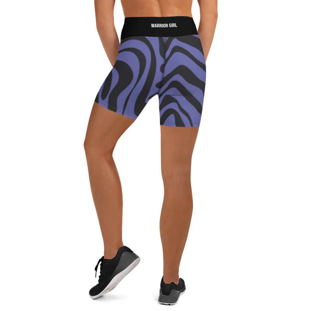 Purple Tiger High Waist Shorts