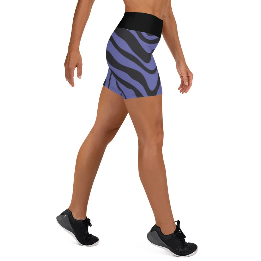 Purple Tiger High Waist Shorts