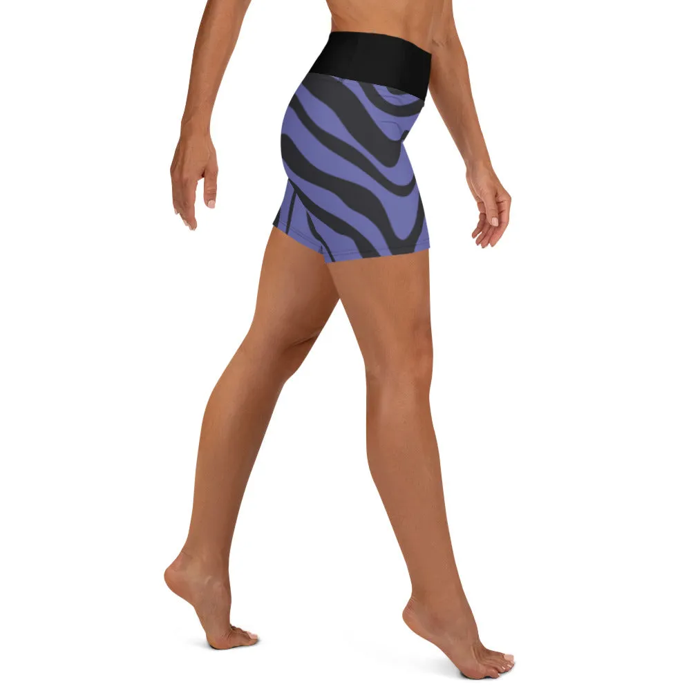 Purple Tiger High Waist Shorts