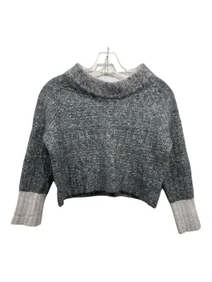Rag & Bone Size M Gray Polyamide Blend Crop Boat Neck Fuzzy Sweater