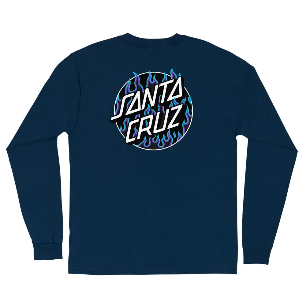 Santa Cruz x Thrasher Flame Dot Long Sleeve T-Shirt