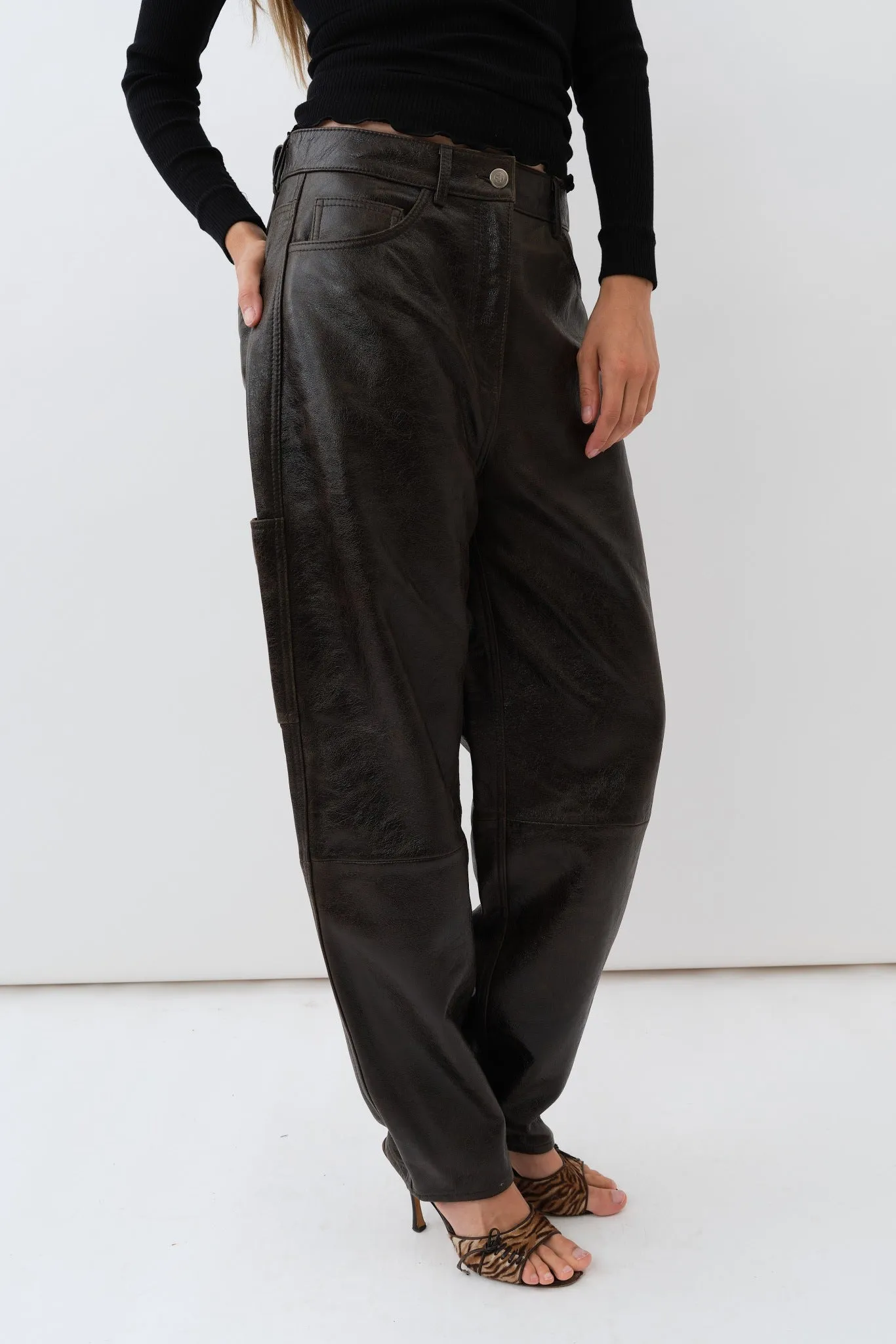Scarlett Pants — Distressed Brown