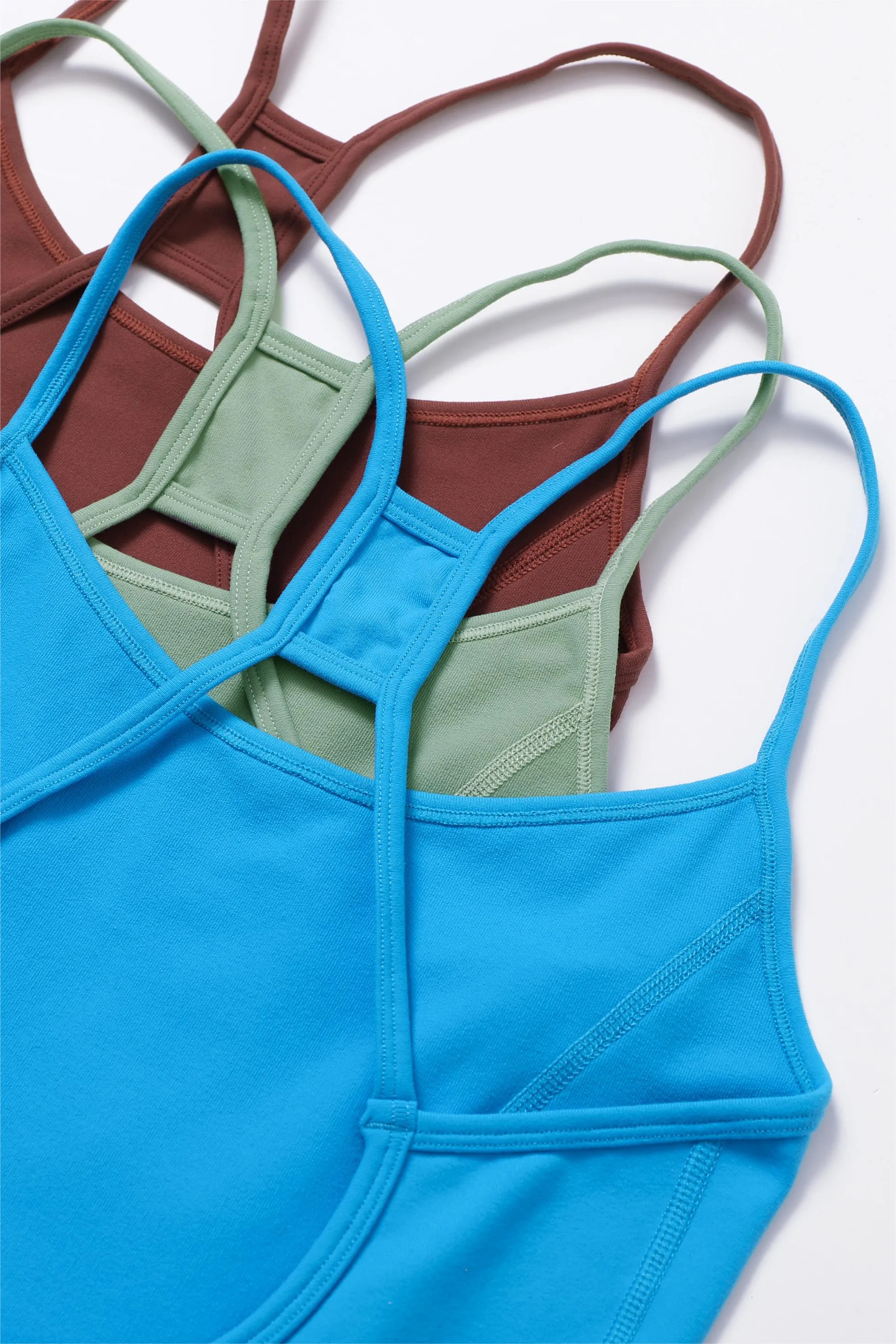 Scoop Neck Strappy Open Back Unitard