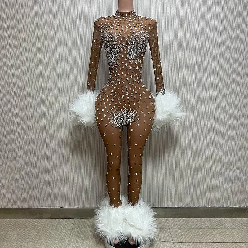 Sexy Fluff Catwalk Jumpsuit