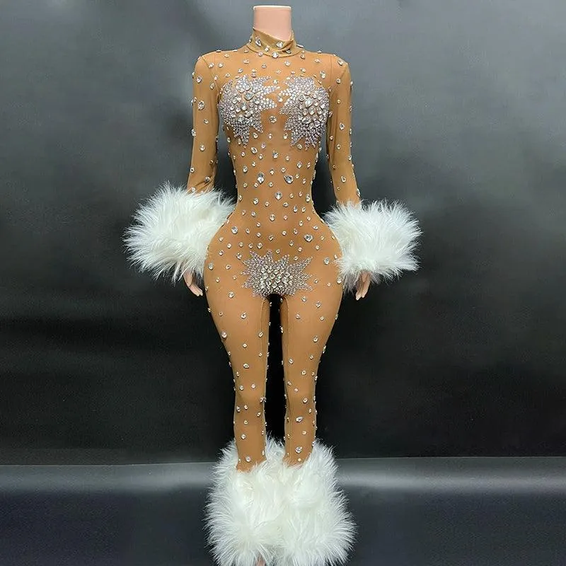 Sexy Fluff Catwalk Jumpsuit