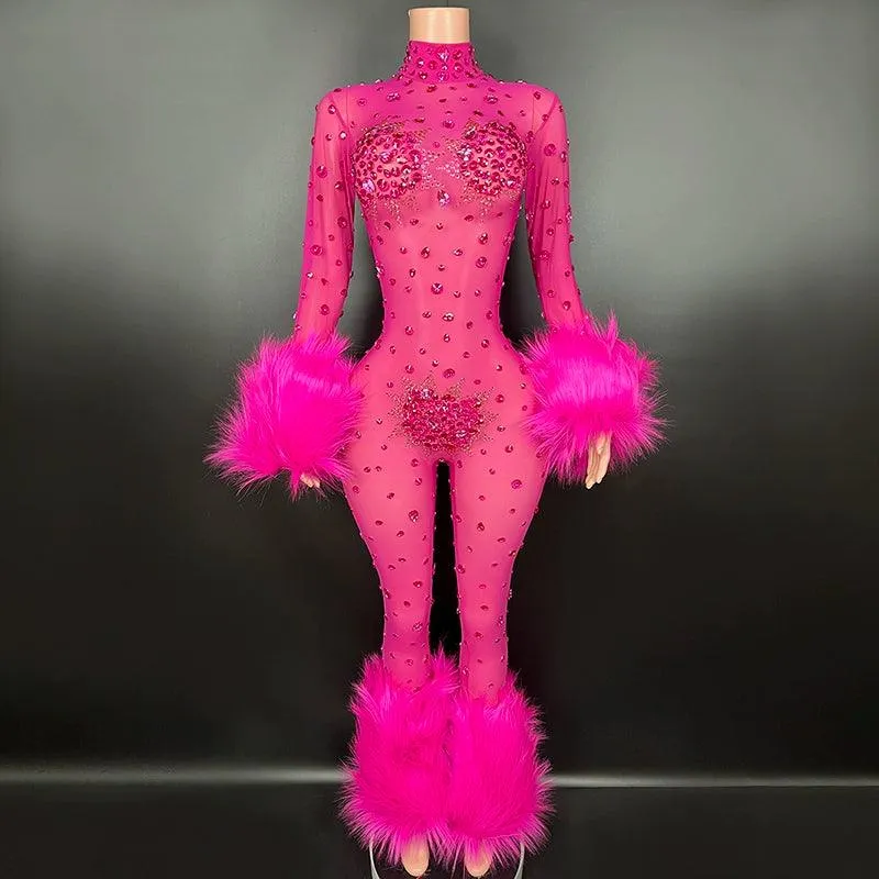 Sexy Fluff Catwalk Jumpsuit