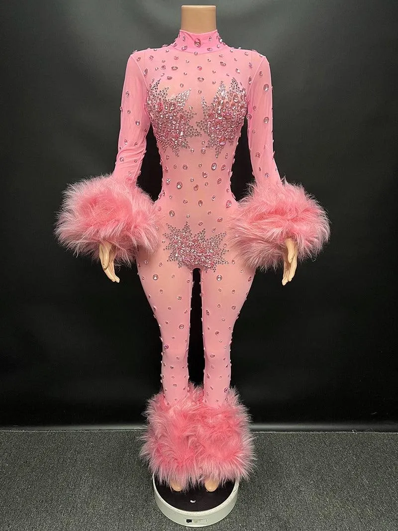 Sexy Fluff Catwalk Jumpsuit