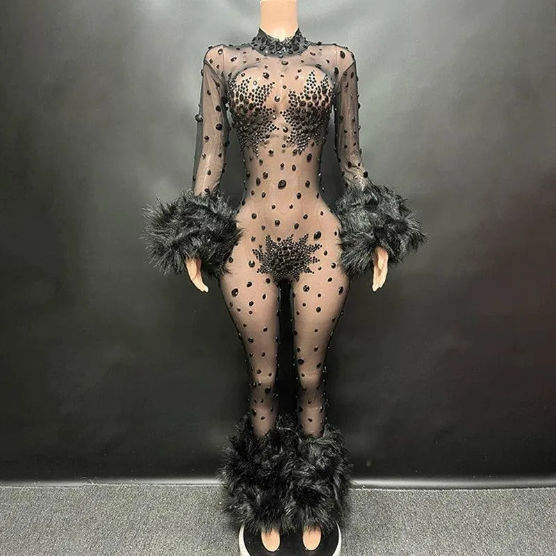 Sexy Fluff Catwalk Jumpsuit