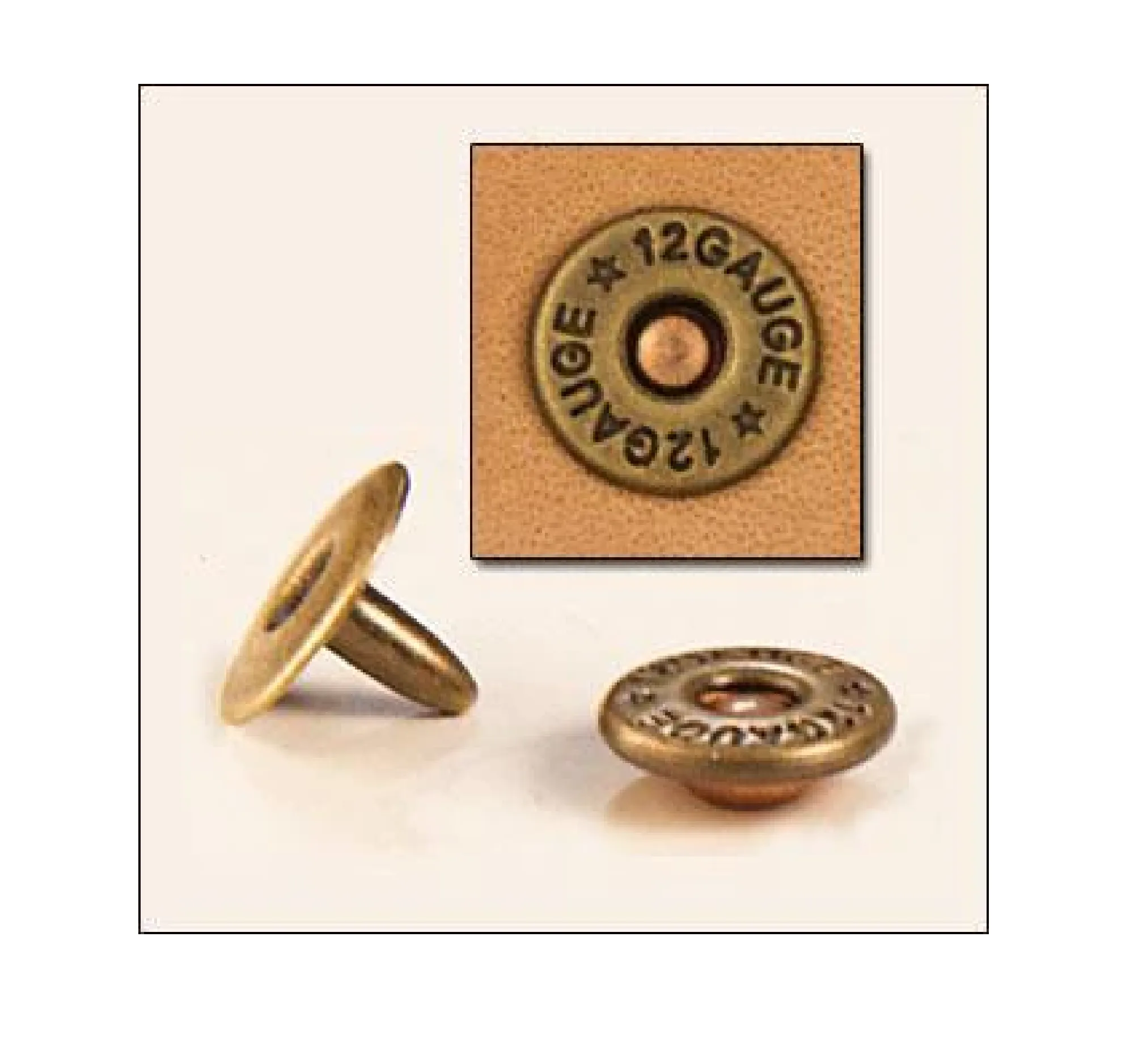 Shotgun Shell Rivets #1388-01 Pk. of 30 by Tandy Leather Factory