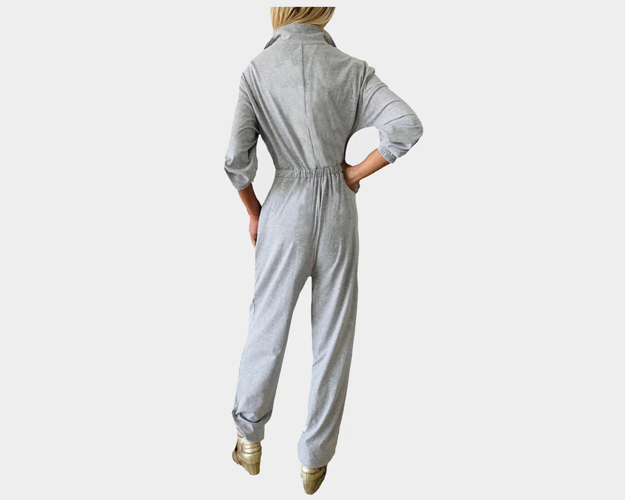 Silver Moon Gray Jumpsuit - The Cap D’ Antibes