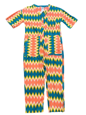 Size M - Yevu Zig-Zag Print Jumpsuit