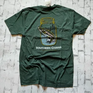 Southern Charm “Trout Jar” Short Sleeve T-shirt - Hunter Green