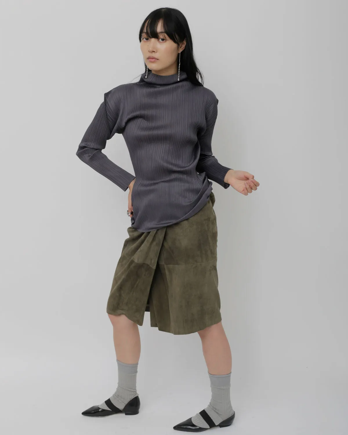 Suede Midi Skirt