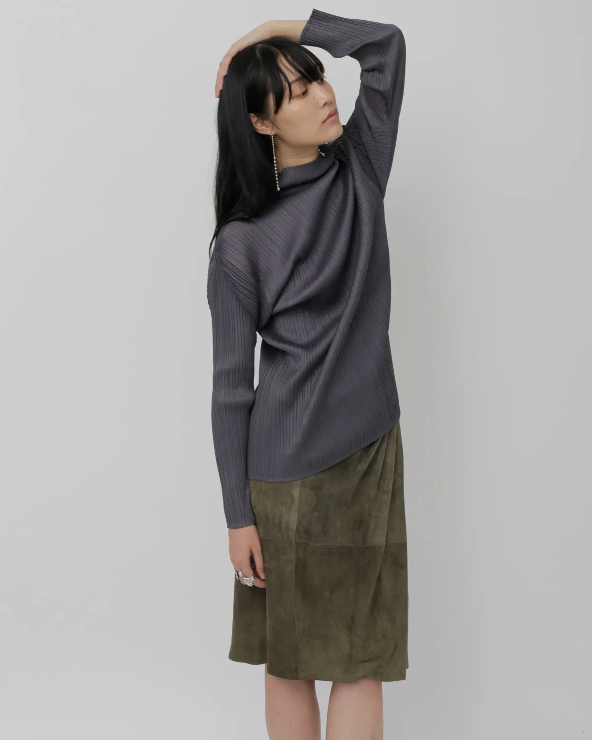 Suede Midi Skirt